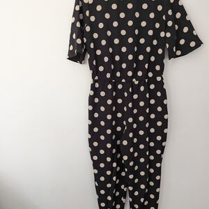 Black and White Polka Dot Jumpsuit